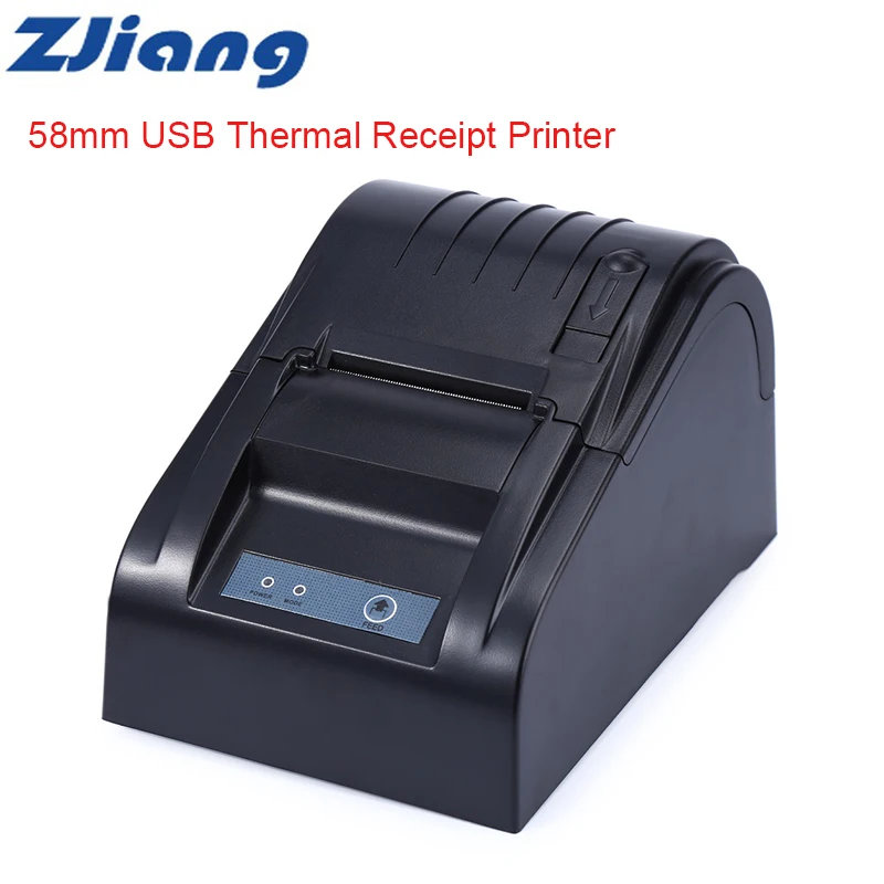 Zjiang ZJ 5890T Thermal Printer 58mm 90mm/S USB Receipt Printer Supports ESC POS Thermal Direct