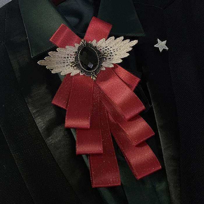 Handmade Bow Tie Британский женский мужской воротник рубашка украшение бархатная одежда галстук-платок галстук для свадебной вечеринки сплав Стразы галстук-бабочка - Цвет: Handmade Bow Tie