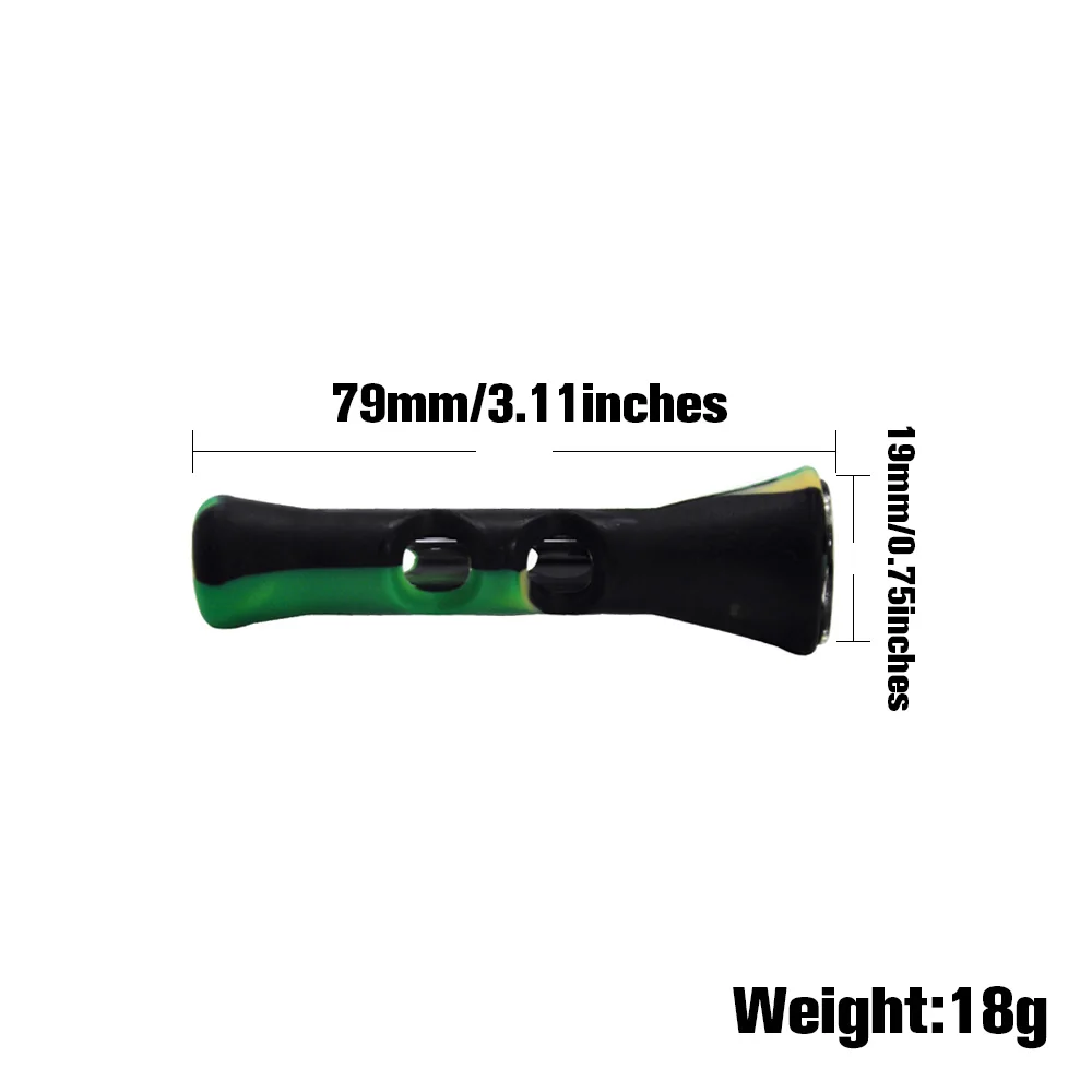 HORNET форма рога FDA Силикон и Стекло Курительная травяная труба 20 мм один htter Dugout Pipe
