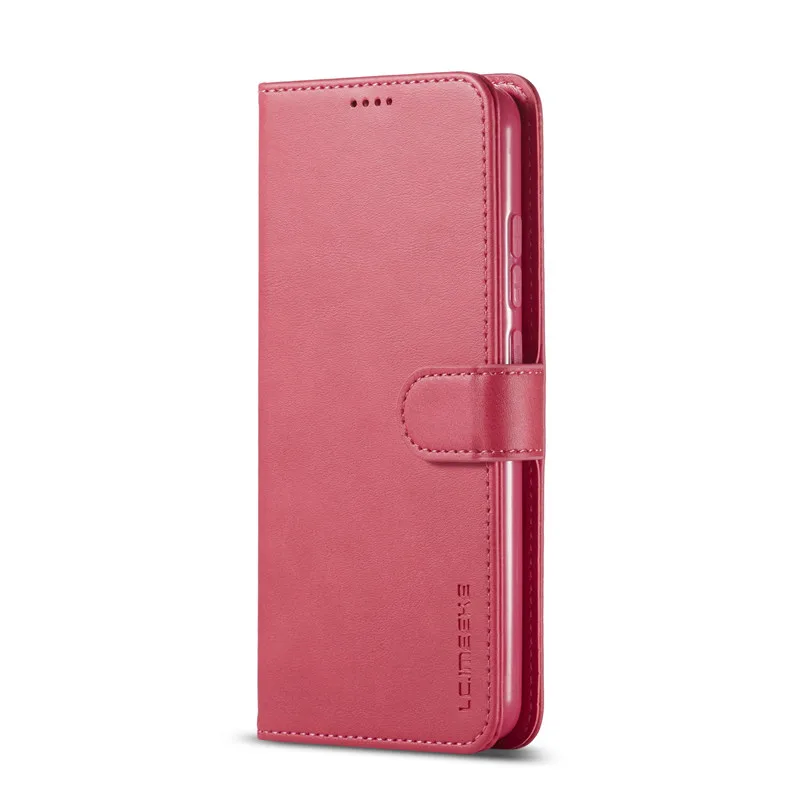 Elegant Leather Wallet Flip Cover with Card Holder and Stand Feature