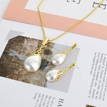 

Viennois Dubai Jewelry Set For women Mix Color Pendant Necklace and Earrings Jewelry Set Fashion Jewelry for Women