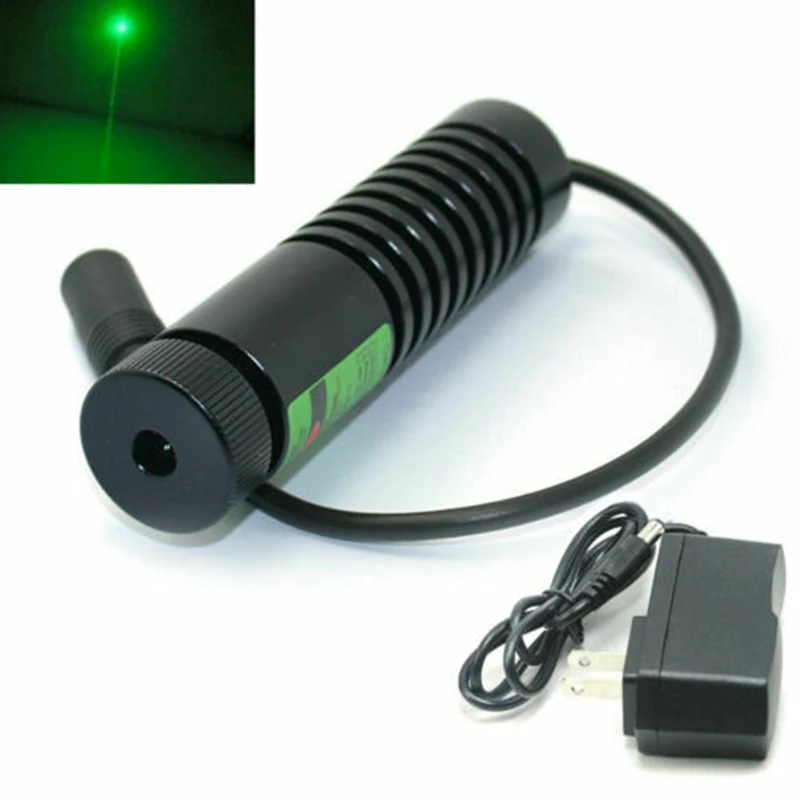 Фокусируемый 505nm 510nm 50mW точечный зеленый лазерный диодный модуль w 12V адаптер focusable 505nm 510nm 50mw spot dot green laser diode module w 12v adapter