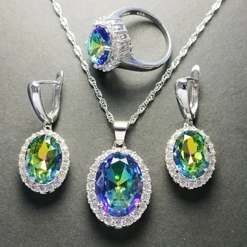 

SUIT ROYAL PRINCESS SUPER SHANZUAN ZIRCON EARRINGS NECKLACE PENDANT THREE-PIECE EUROPE AND THE UNITED STATES THE BRIDE