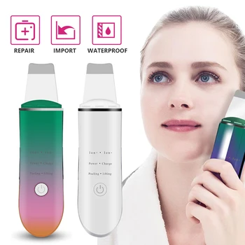 

Ultrasonic Facial Cleanser Peeling Vibration Pimple Exfoliating Scrubber Face Cleanser Face Skin Rechargeable Pore Cleaner Tools