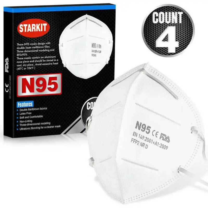 

4PCS N95 FFP2 Face Mask Resuable Dustproof Anti-fog Bacterial Flu Protective Month Mask Mascarilla Flu Mask N95 FFP2