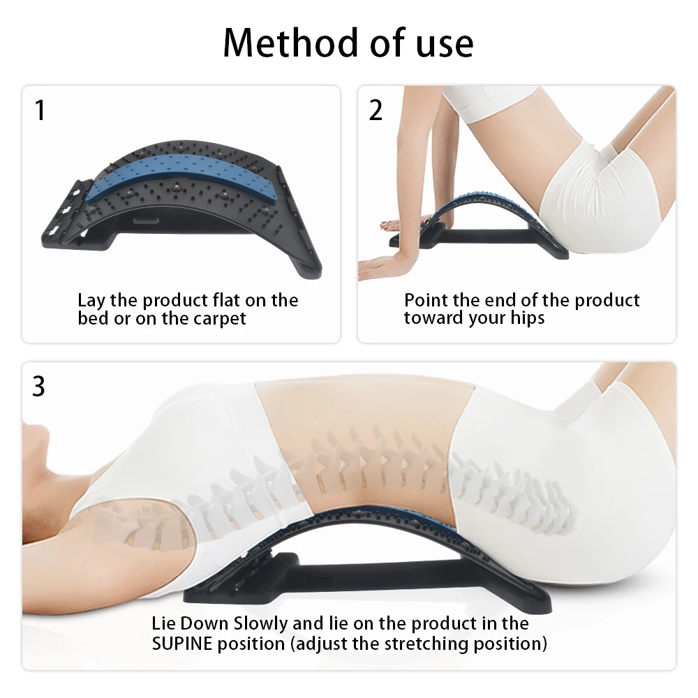 Magnetic Therapy Back Massage Stretcher Posture Corrector Neck Stretch Relax Fitness Lumbar Support Spine Orthosis Pain Relief