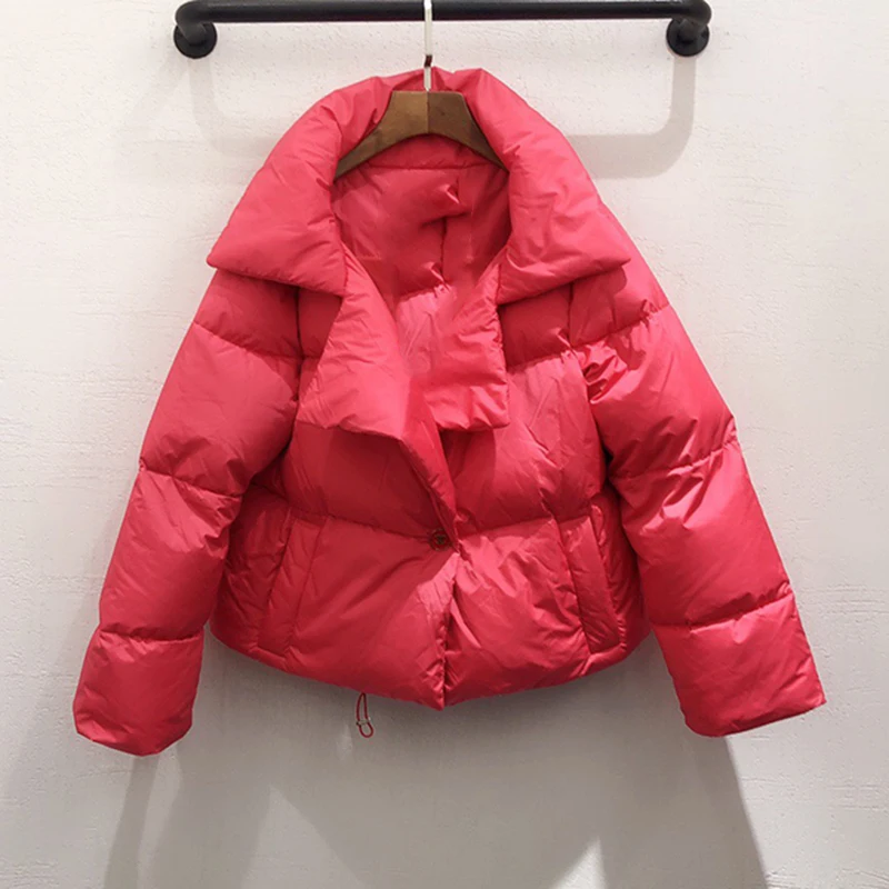 2019 New Ultra light duck down jackets women Hooded winter coat Long Sleeve Warm Slim jacket lady C