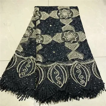 

African Lace Fabric 2019 High Quality Cord Nigerian Lace Fabric Wedding French Tulle Net Lace Fabric For wedding Dresses 2L4-66