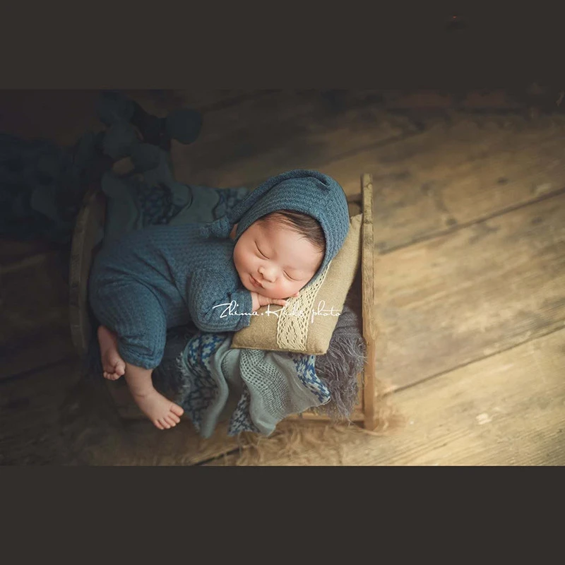 Newborn Photography Props Outfit +Hat Set Fotografia Roupa New Born Baby Boy Girl Romper Accessories Clothes Studio Shoot Photo