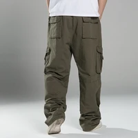 Plus Size 8XL140KG Autumn Winter Men cargo pants thick High street pants safari style pockets Skateboard out door straight pants 2