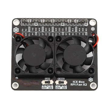 

Mini Double Cooling Fan with GPIO Extension Board for Raspberry Pie 4B/3B+/3B/3A Fan Cooling Quiet DC 5V65 x 56 x 9mm