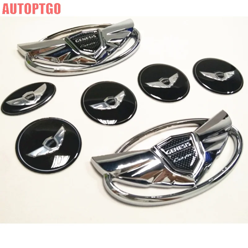Автомобильный дизайн, 3D крыло, логотип, эмблема, наклейка для hyundai Genesis Coupe 2010-, подходит для переднего/заднего/рулевого колеса/ступицы