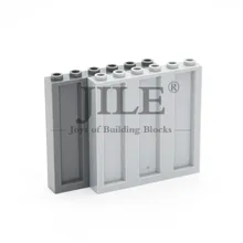 Строительные блоки Moc Военная облицовочная стенная стальная пластина 1x6x5 гофрированная 23405 забор DIY Кирпичи совместимы со сборками деталей