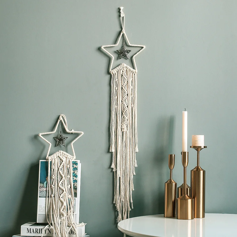 2020 Nordic Star Decoration Macrame Tapestry Wall Hanging Bohemian Handmade Knitted Wall Accents Tapestries Art Boho Home Decor 2020 Nordic Star Decoration Macrame Tapestry Wall Hanging Bohemian Handmade Knitted Wall Accents Tapestries Art Boho Home Decor