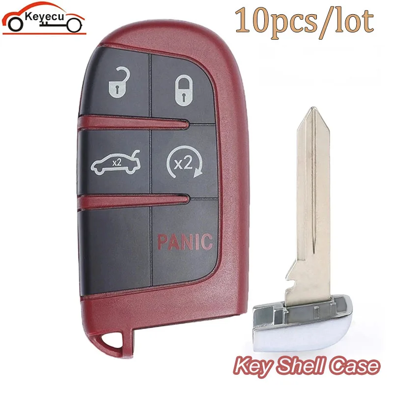 10Pcs For Dodge Charger Jeep Grand Cherokee Insert Smart Key Blade Fob Emergency 