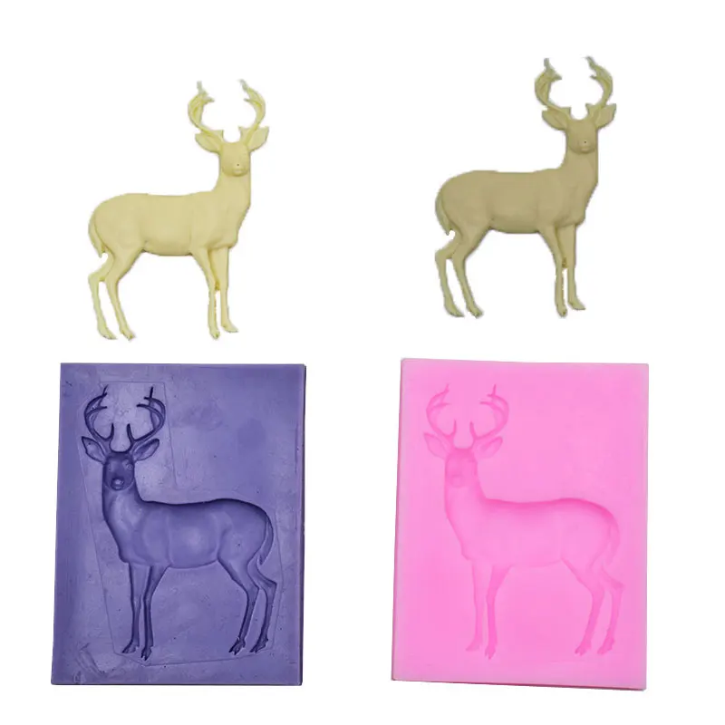 

Silicone Mold Elk Shape Safe Kitchen Suger Chocolate Cake Mould DIY Tool Fun