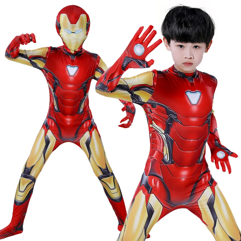 

Iron Man Costume Kids Boy‘s’ Endgame Superhero Costume Iron Man Cosplay Jumpsuit Halloween Costume Children Carnival Party