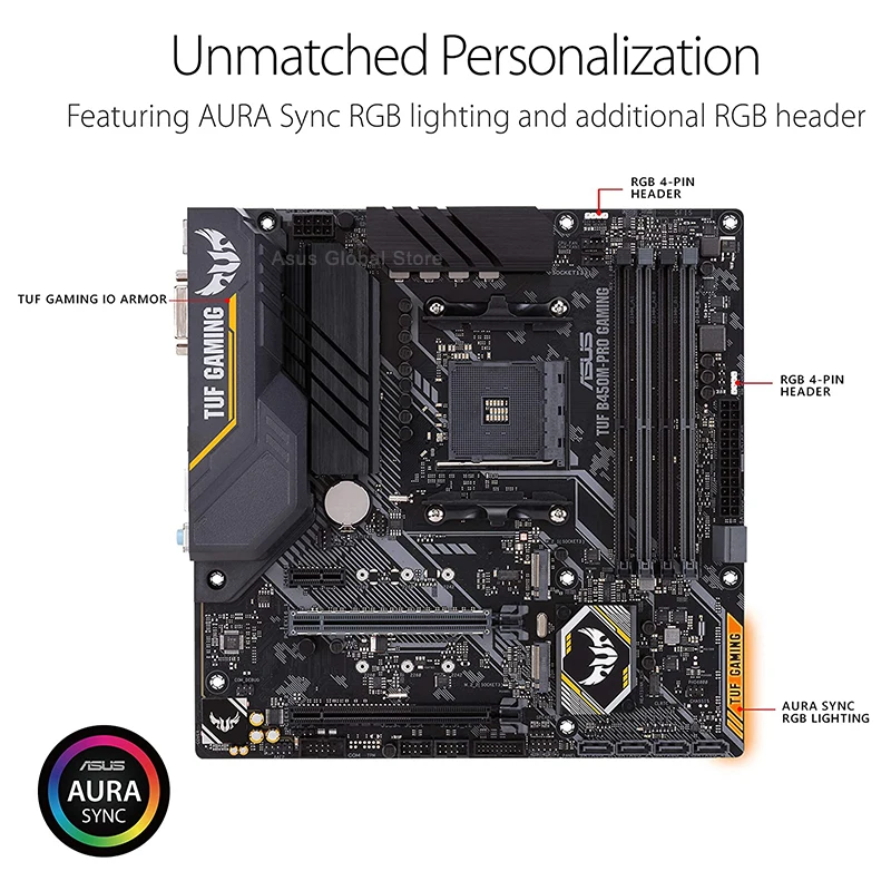 Asus TUF B450M-PRO GAMING B450 With AMD Ryzen 5 2600