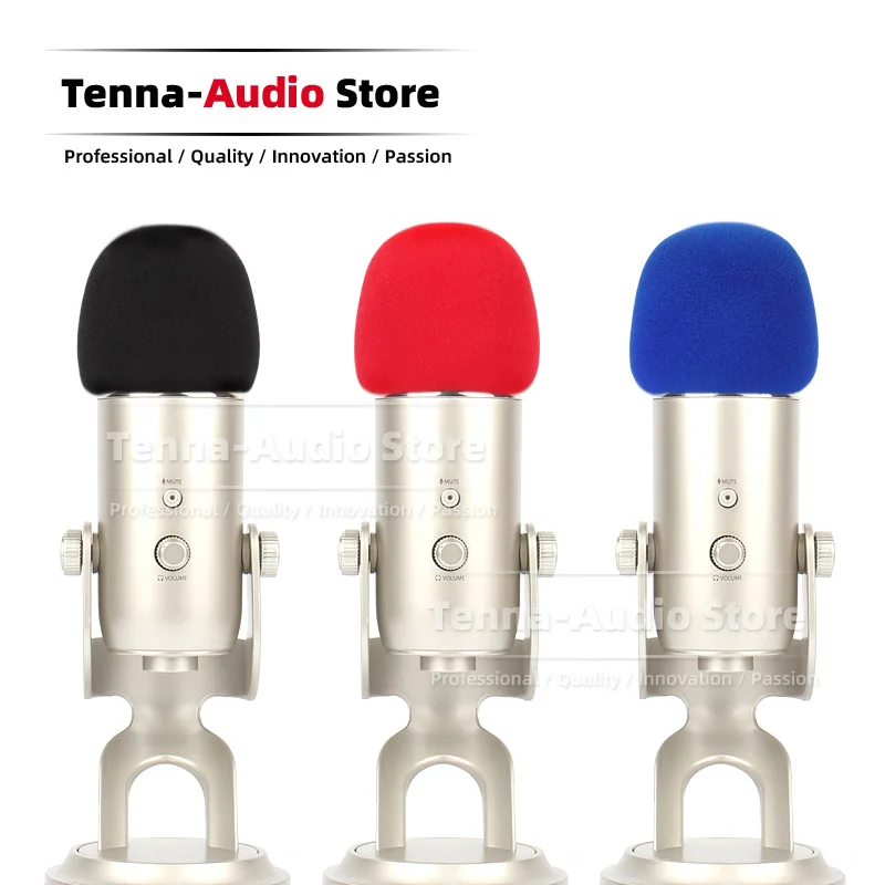 Per Blue Yeti Pro Mike Parabrezza Filtro Pop Microfone Schermo Schermo Parabrezza Microfono Spugna Mic Copertura Schiuma Antivento