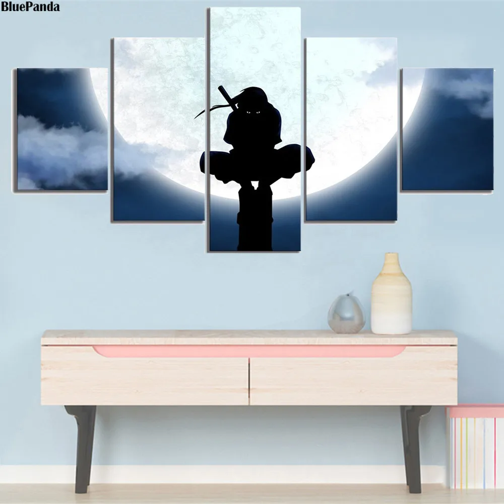 Uchiha Itachi Naruto Shippuuden 5 шт. принты картины модульные для гостиной постер на стене