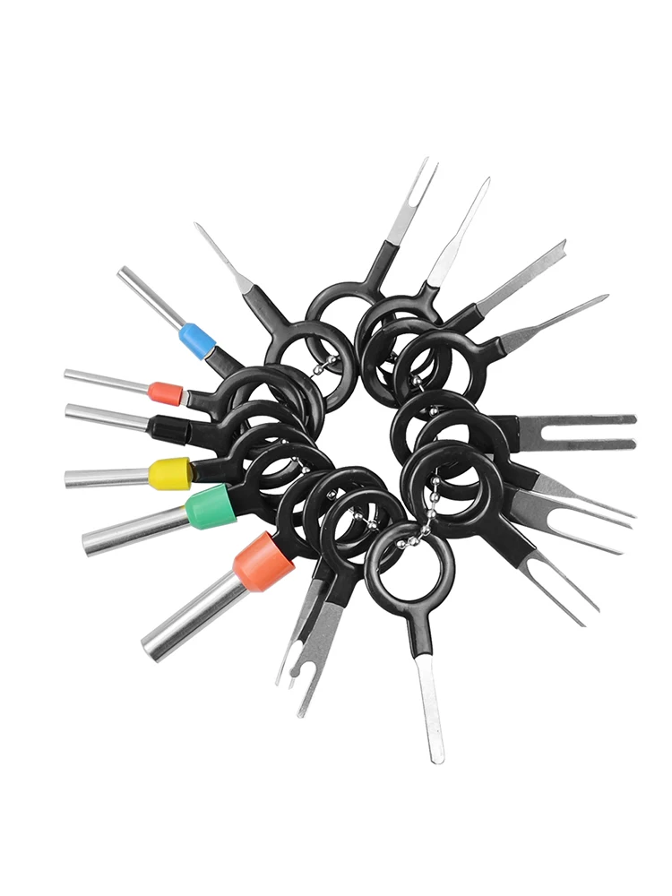 18PCS 11PCS Terminal Removal Tool Car Electrical Wiring Crimp Connector Pin Extractor Kit car terminal extractor terminal removal kit car repair tool terminal removal tool car terminal puller electrical connector pin removal kit