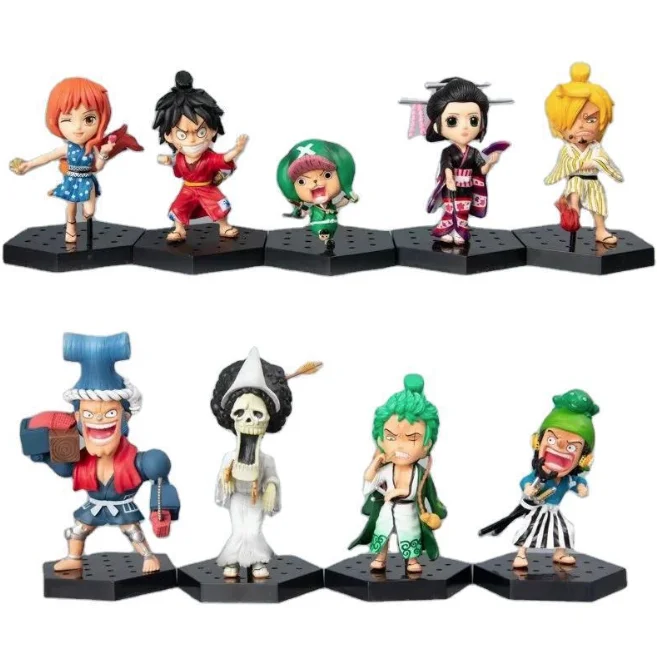 

Аниме одна штука символов 9 шт./компл. Land Of Wano страна милый знак фигурку Коллекция Модель игрушки