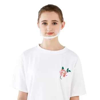

10Pcs Reused Transparent Anti-fog Face Mask Plastic Spittle Shield Mouth Cover Tattoo Makeup Supplies Health Care Accessories