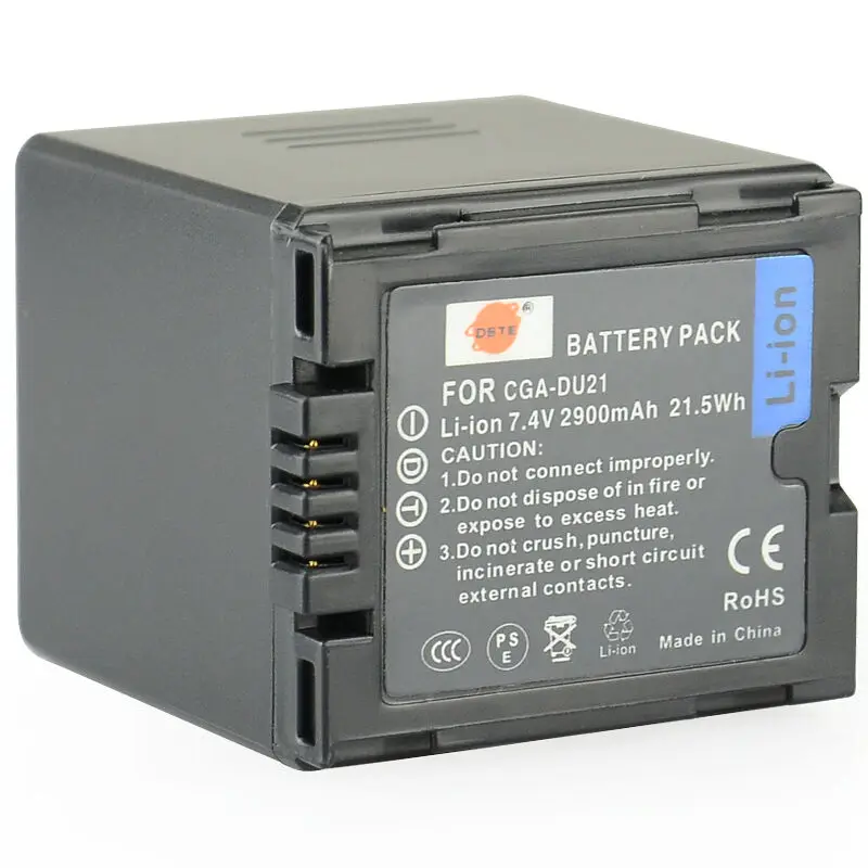 3 шт. 2900 мАч 7,4 V CGA-DU21 DU21 VBD210 VW-VBD210 DSTE Камера Батарея для цифрового фотоаппарата Panasonic NV-GS10 GS100K GS120 NV-GS140 NV-GS21 NV-GS