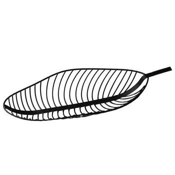 

1PC Kitchen Basket Handmade Metal Basket Metal Fruit Basket Leaf Storage Basket Creative Fruit Basket for Candy Dorm Home Fruit