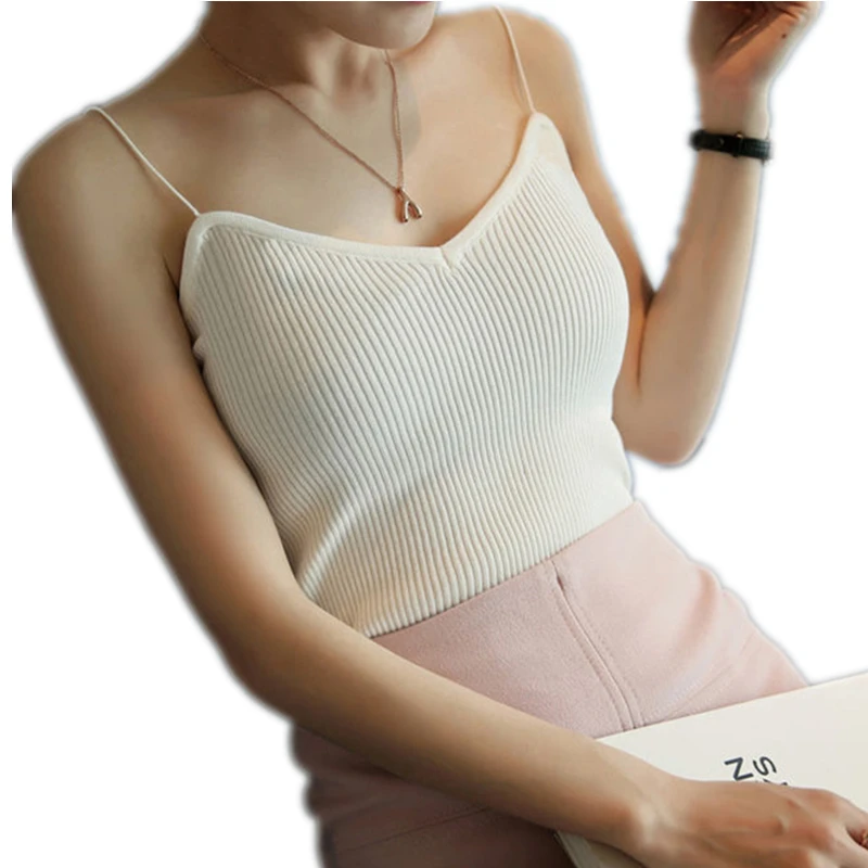 

Women Camis Silk Crop Top Women Camisole 2019 Summer Style Sexy Sleeveless Vest Slim White Halter Tank Top Roupas Femininas