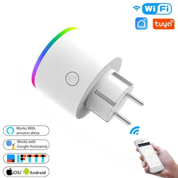 

EU US WiFi Smart Plug Outlet Wireless Power Socket Smart Life/Tuya App Remote Control Work with Alexa Google Home No Hub