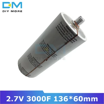 

Super Farad Capacitor 2.7V 3000F 136*60mm 136x60 Ultracapacitor 3.038wh Low ESR High Frequency Diy Electronic 136x60mm 136*60 mm