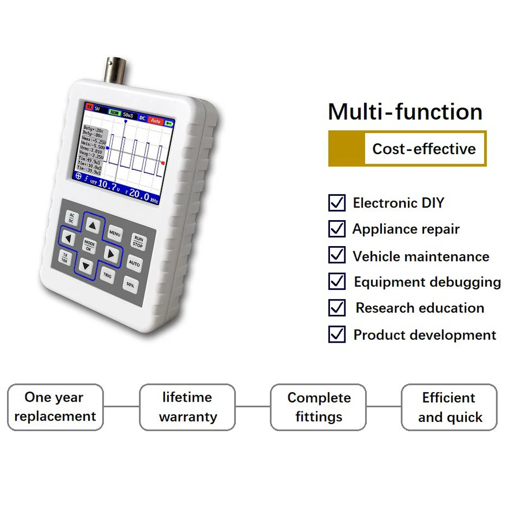 

FNIRSI-2031H Handheld Handheld Mini Portable Digital Oscilloscope 30M Bandwidth 200MSps Sampling Rate