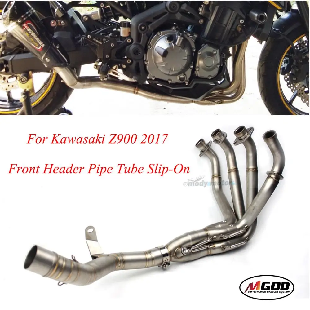 Motorcycle Exhaust Middle Escape Moto Full System For Kawasaki Z900 Z