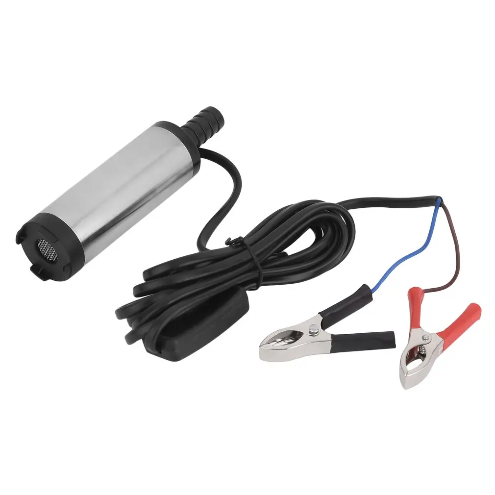 직경 38MM 전기 잠수정 펌프 12V 미니 오일 워터 펌프 전송 자동차 차량 12L/Min 알루미늄 합금 벨트 필터 네트