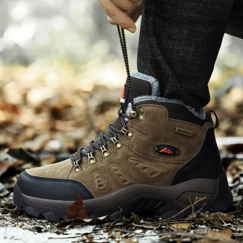 Calcados-Botas de invierno para hombre, zapatillas deportivas con