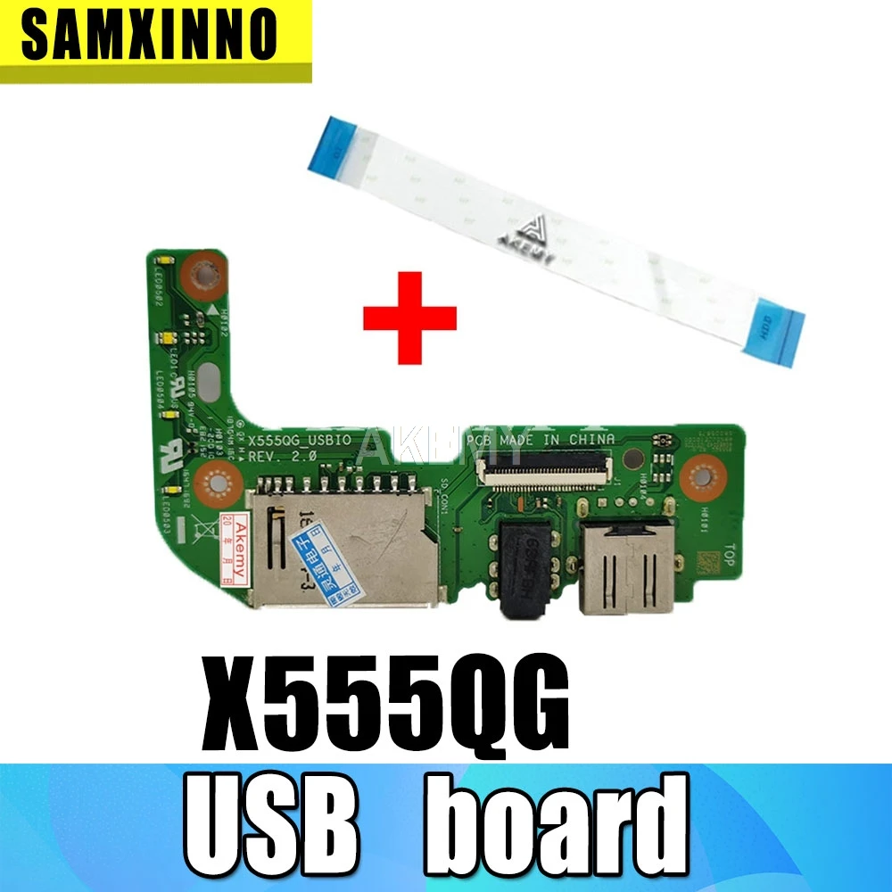 Оригинал с кабелем для For Asus X555 X555L X555LD X555LD_IO X555D X555DG X555QG X555Q USB аудио кардридер плата