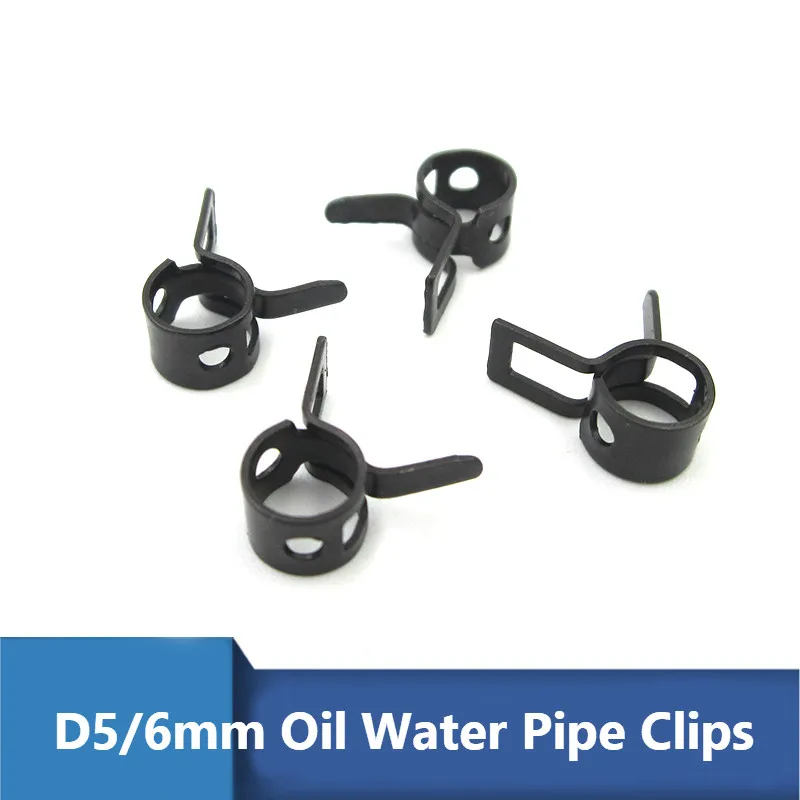 20PC Oil Water Pipe Clips Air Tube Clamp Fuel Line Vacuum Hose Spring Type Clip Fastener for DIY Model Boats/Airplane Spare Part | Игрушки и