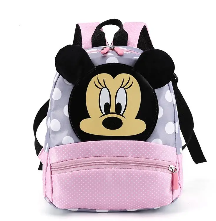Cute Children's Kindergarten Primary School Cartoon Travel Backpack Mickey Minnie Bowknot Backpack Boys Girl Bags 2-7 Years New