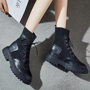 

boots British style women's shoes net red summer thin and increased leather versatile cool motorcycle hollow short boots