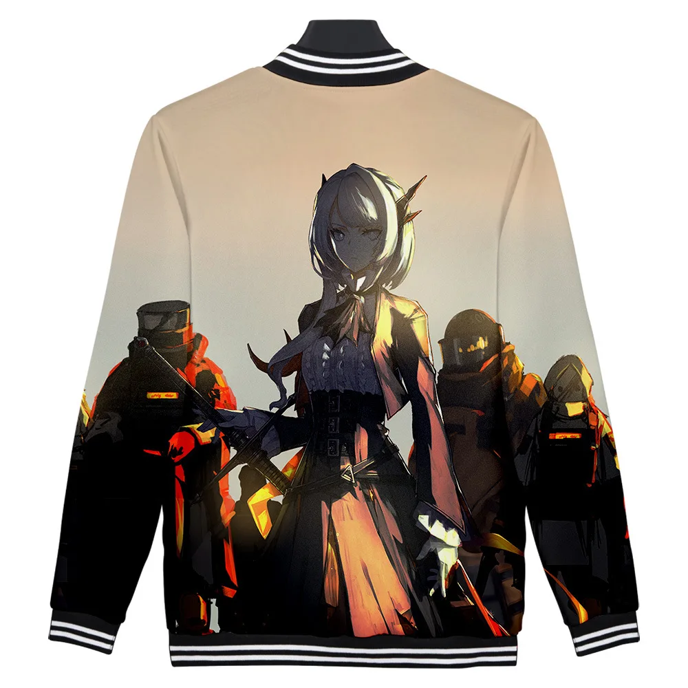 Популярные мобильные игры Tomorrow Ark Arknights Аниме игры связанные продукты 3D с длинным рукавом бейсбольная форма для мужчин и женщин