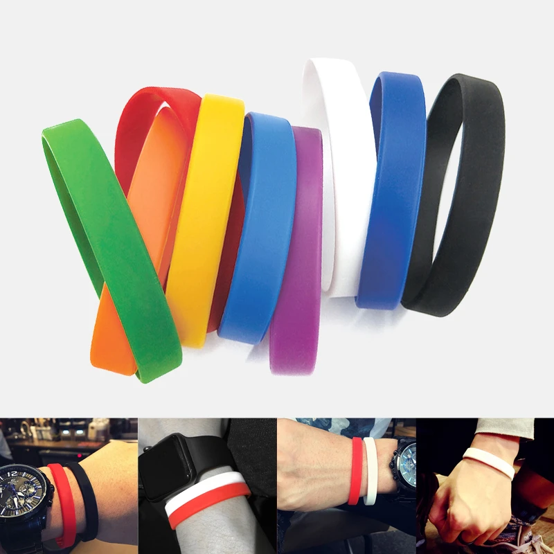 Silicone Rubber Wristband Basketball Sports Wristbands Flexible Hand