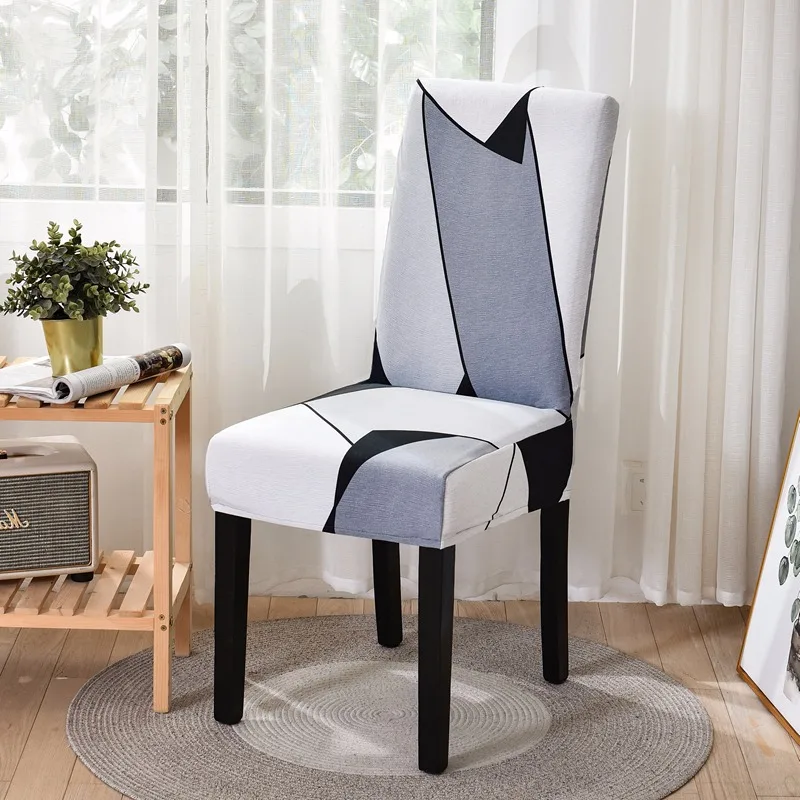Geometric Spandex Chair Cover Stretch Elastic Slipcovers Chair