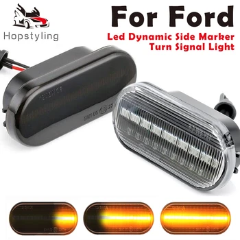 

2Pcs Led Dynamic Side Marker Turn Signal Light For Ford Fiesta Fusion C-Max Galaxy Focus MK2 Fender Indicator Lamp