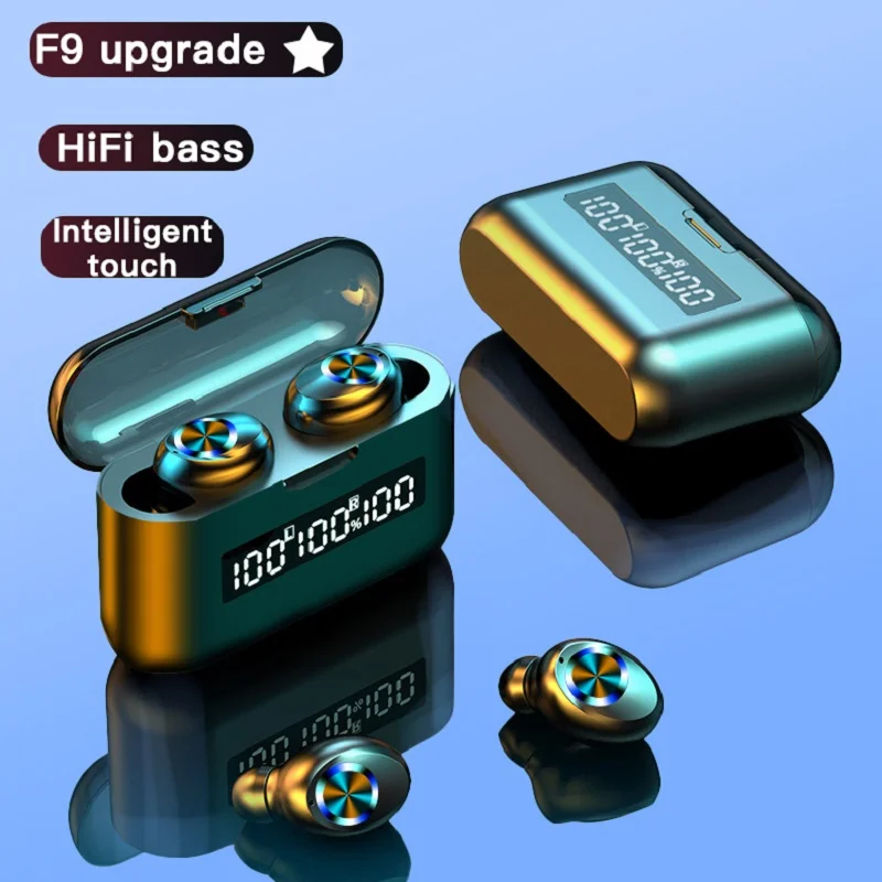 

TWS X35, 9D HiFi wireless Bluetooth, noise cancellation, led headset and packing, sports headset and tactile control support IOS