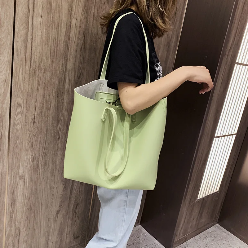 

Simple one-shoulder slanting women's bag in the New Retro large-capacity tote bag of 2019