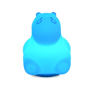 

Silicone Hippo Music Lamp Wireless Bluetooth Speaker Music Player USB Rechargeable RGB LED Night Light for Children Kids Baby