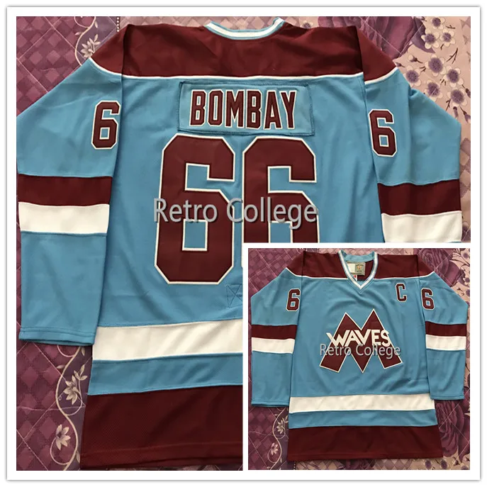 

RARE Mighty Ducks Waves Gordon Bombay Custom Plain Hockey Jersey Mens Embroidery Stitched Customize any number and name Jerseys