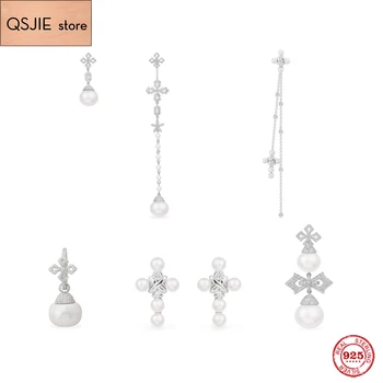 

High quality S925 sterling silver jewelry 1:1 reproduction, fashionable noble lady earrings