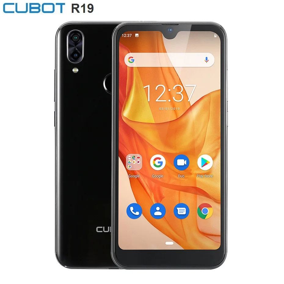 

Cubot R19 4G Smartphone 5.71'' Android 9.0 Quad Core Fingerprint Face ID Mobile Cell Phone 3GB RAM 32GB ROM